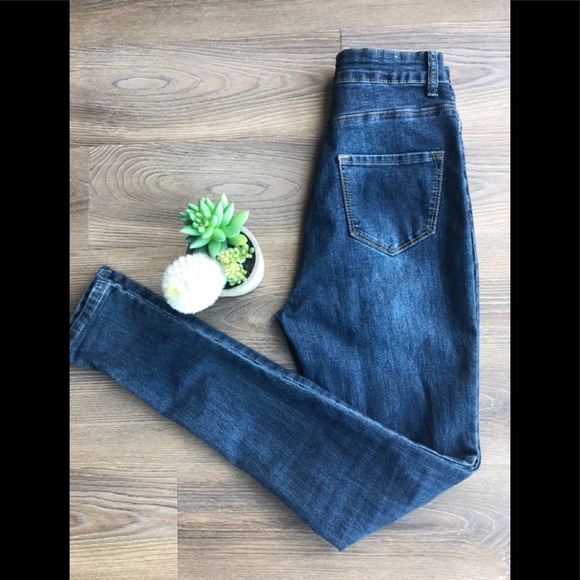 Fashion Nova Dark Wash High Waisted Skinny Jeans - Picture 2 of 7